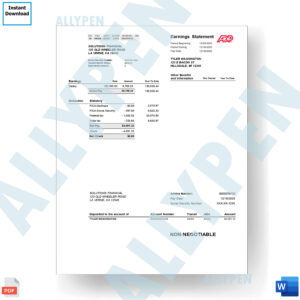 ADP Paystub Template