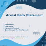Arvest Bank Statement