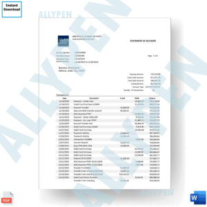 Arvest Bank Statement