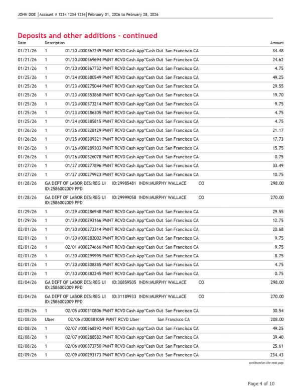 Bank of America Statement - Adv SafeBalance Banking Bank of America Statement - Adv SafeBalance Banking