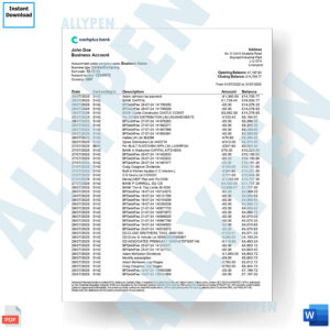 Cashplus Bank Statement