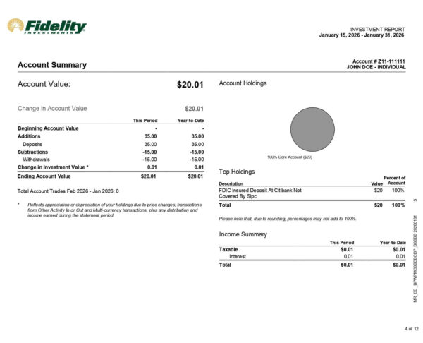 Fidelity Bank Statement Fidelity Bank Statement