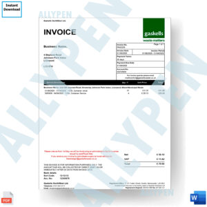 Gaskell Waste Services Invoice