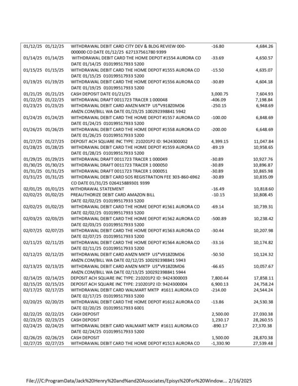 Partner Colorado Credit Union Statement