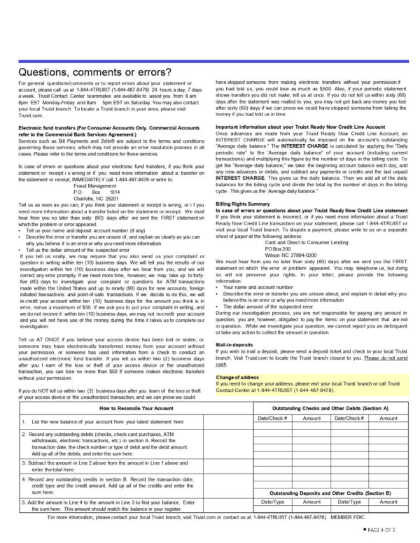 Truist Business Value 200 Checking Statement Truist Business Value 200 Checking Statement