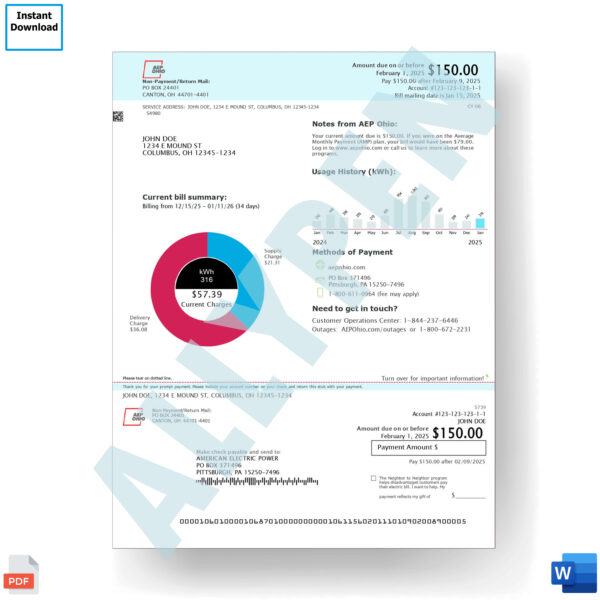 AEP Ohio Bill