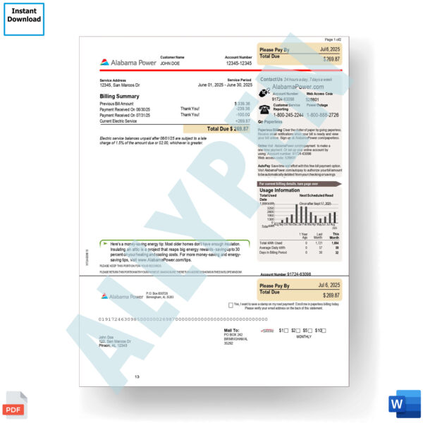 Alabama Power Electricity Bill