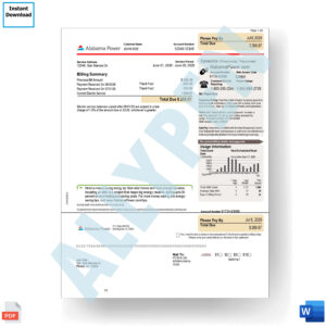 Alabama Power Electricity Bill Template Alabama Power Electricity Bill