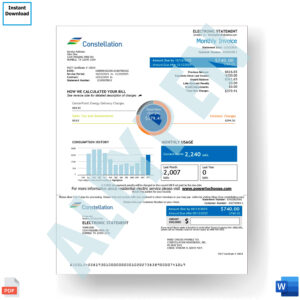 Constellation Light Utility Bill