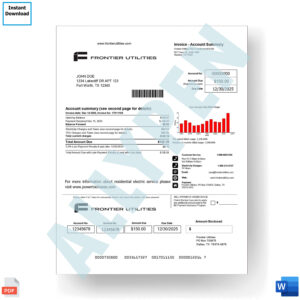 Frontier Utilities Bill