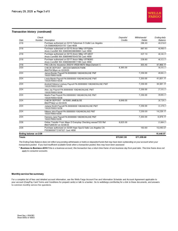 Wells Fargo Simple Business Checking