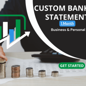 Custom Bank Statement - 1 Month
