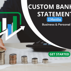 Two Months Bank Statement - Personal or Business