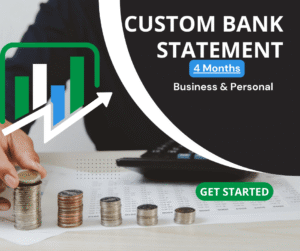 Four Months Bank Statement - Personal or Business