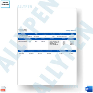 Earning Statement Template