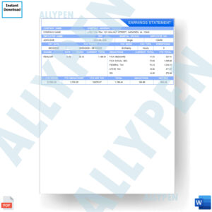 My Earning Statement Template